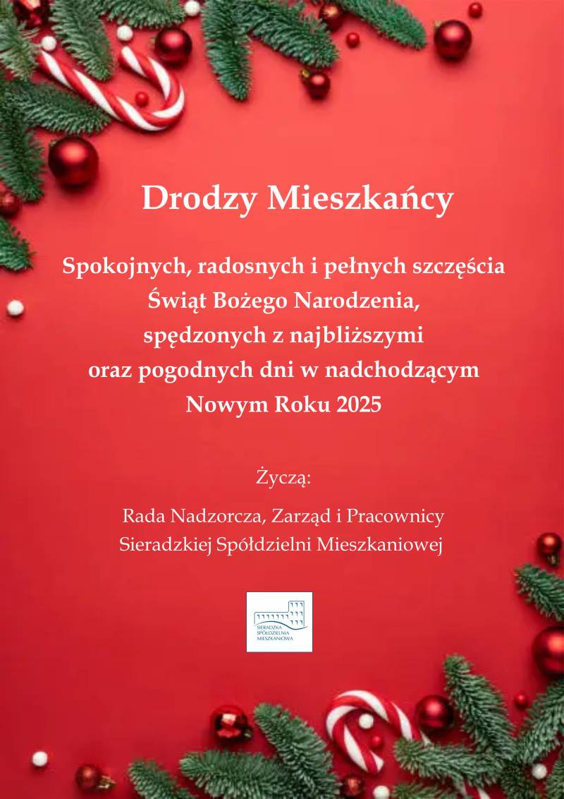 Wesołych Świąt i Szczęśliwego Nowego 2025 Roku  